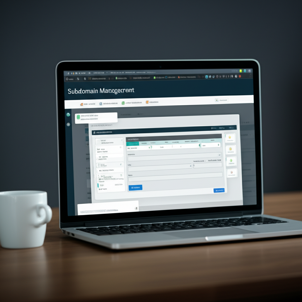Generate a high-quality, relevant image prompt for an article about: Subdomain Management: The Ultim