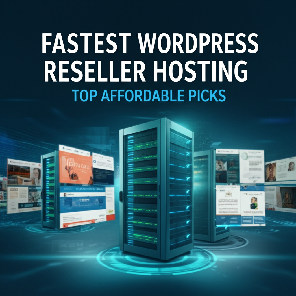 Generate a high-quality, relevant image prompt for an article about: Fastest WordPress Reseller Host
