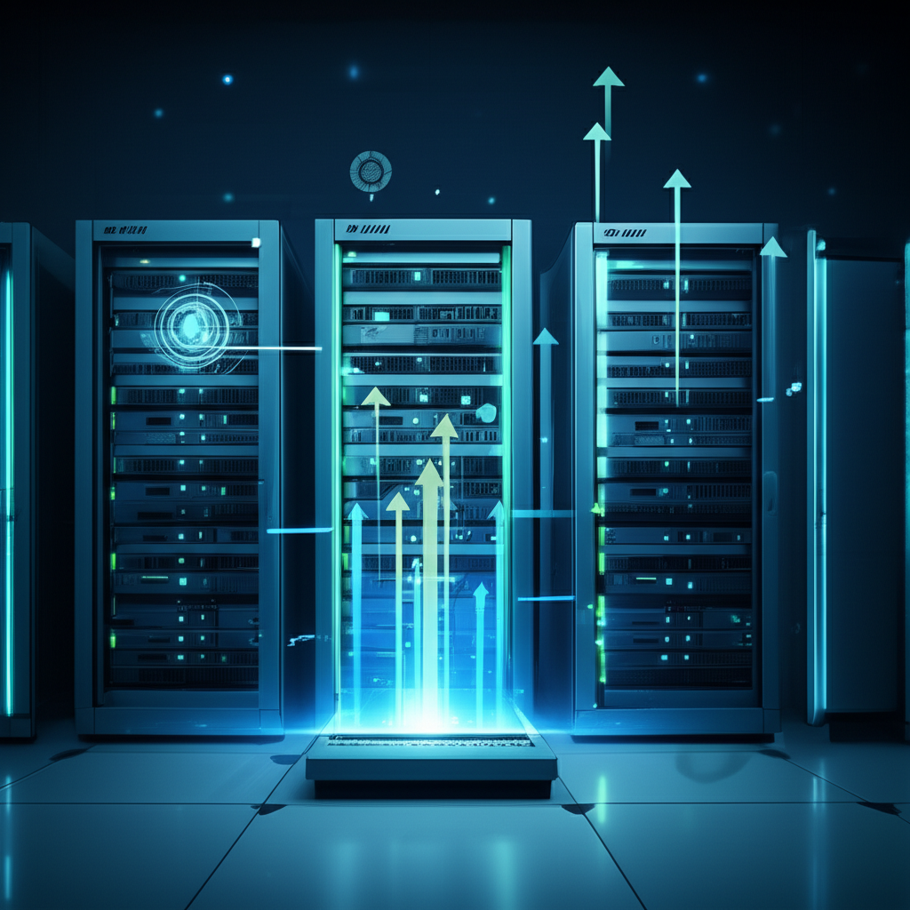 Generate a high-quality, relevant image prompt for an article about: High-Performance Bayi Hosting: